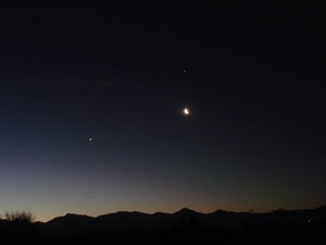 La Luna, Venus y Jpiter (26/02)