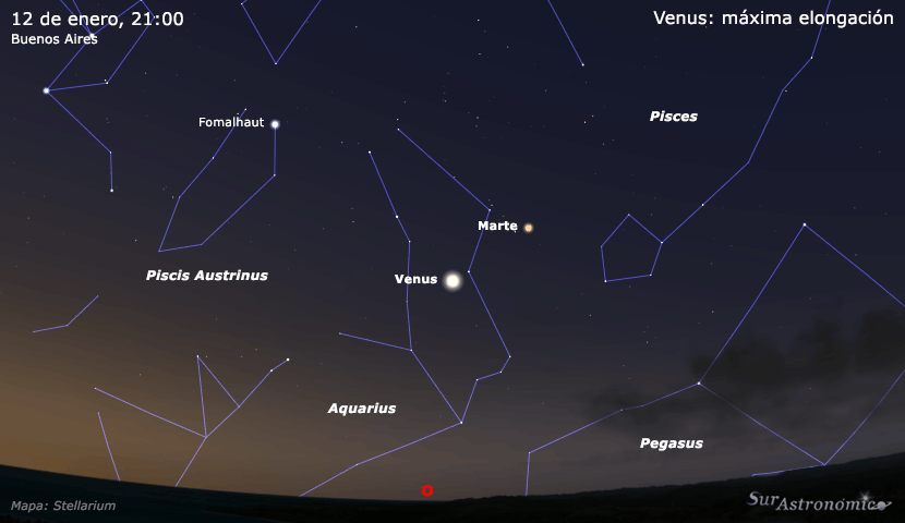 Venus: mayor elongación