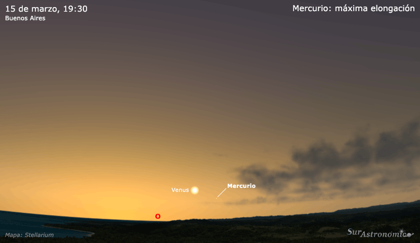 Mercurio: máxima elongación