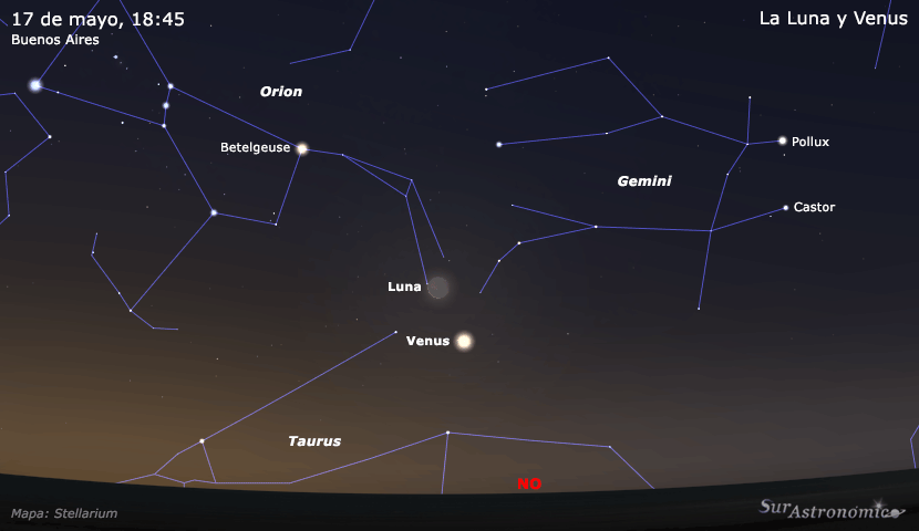 La Luna y Venus